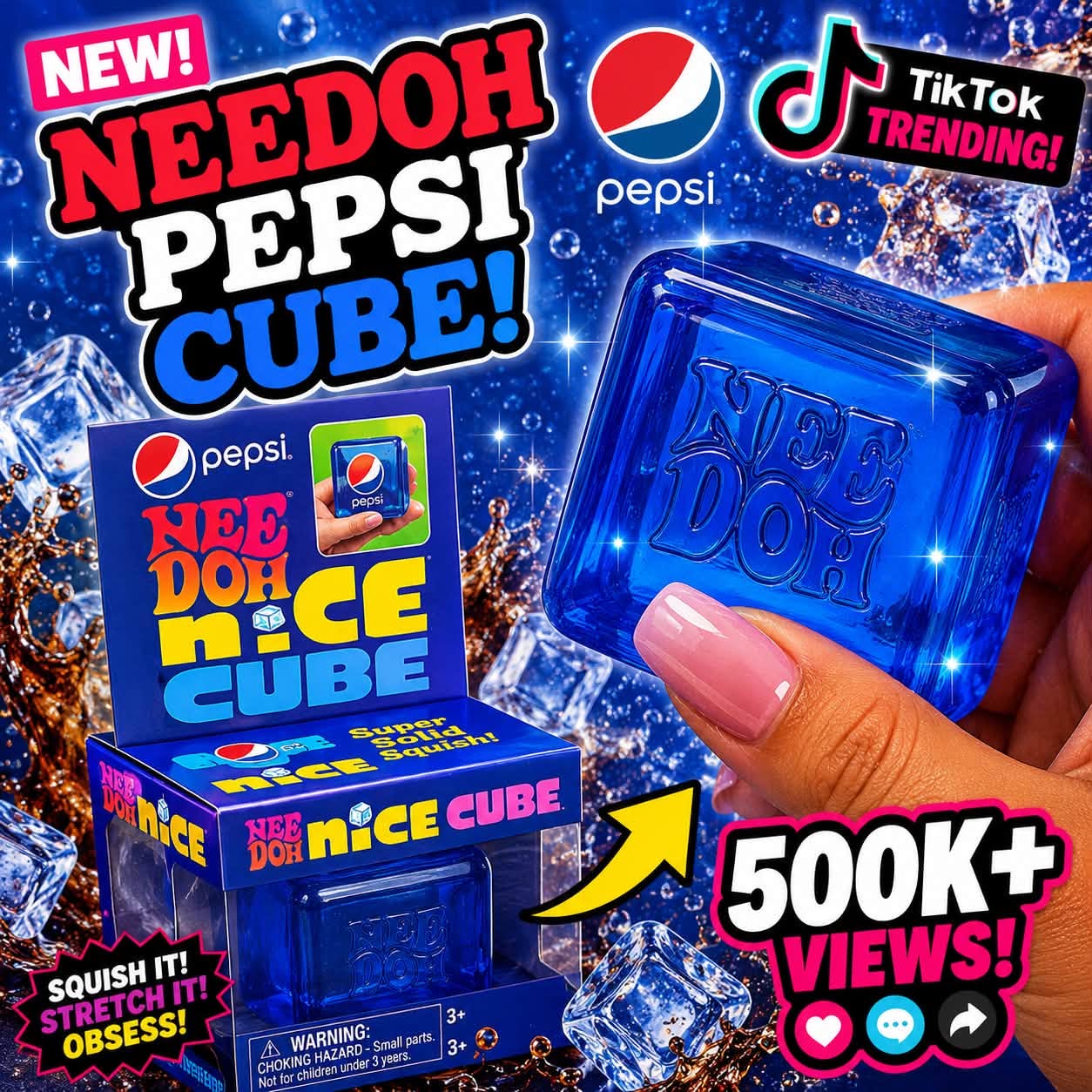 NeeDoh Cube squishy sensory toy, style 6