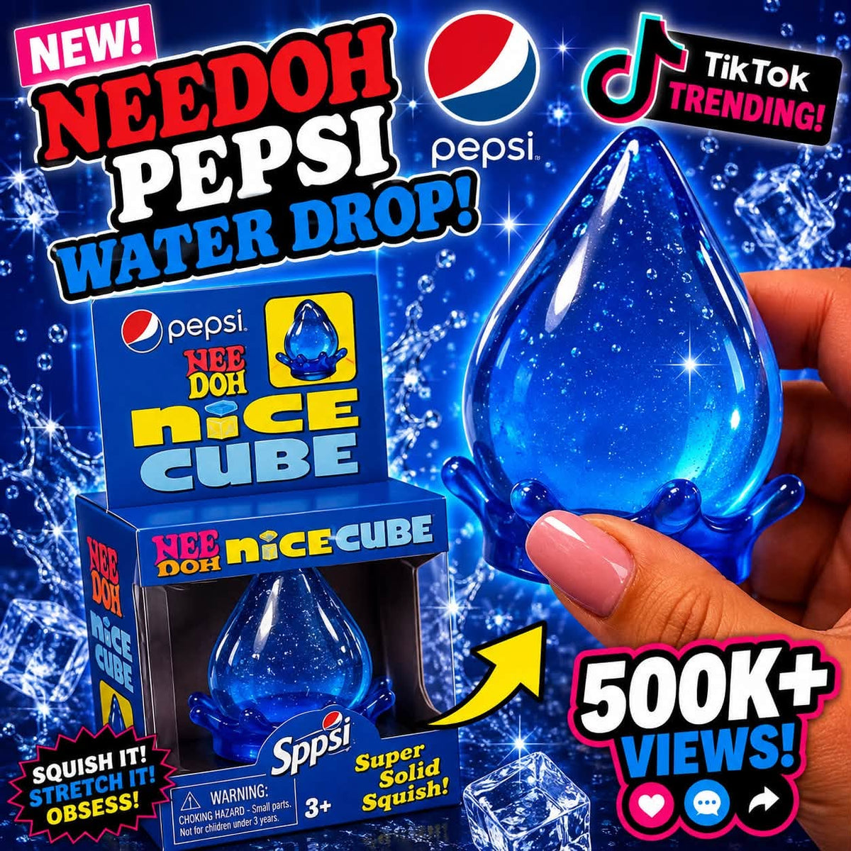 NeeDoh Water Drop squishy sensory toy, style 3
