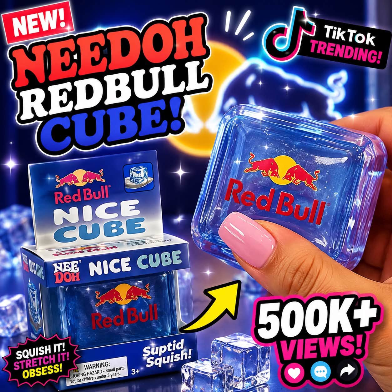 NeeDoh Cube squishy sensory toy, style 3