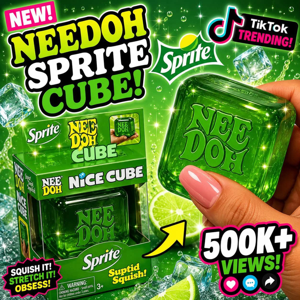 NeeDoh Cube squishy sensory toy, style 4