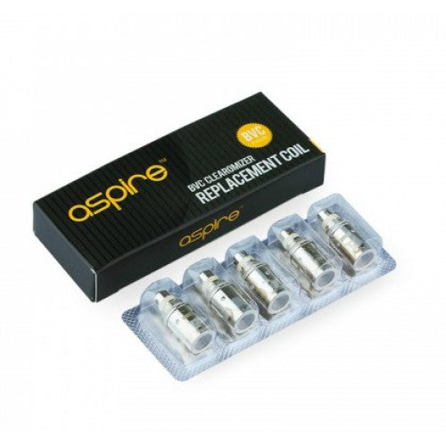 Aspire replacement coils in packaging with black box on white background